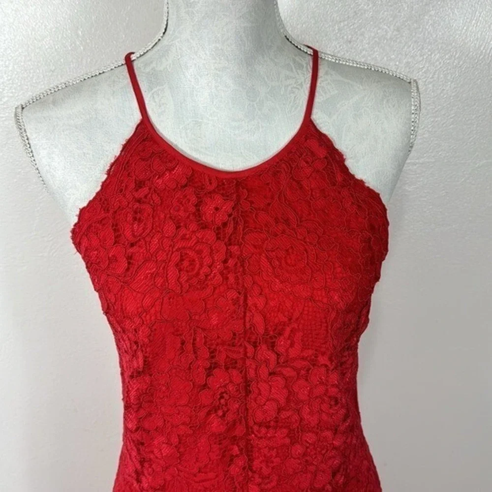 Yumi Kim Dress‎ Women's L Red Lace Save The Date New Bodycon - Picture 4 of 12